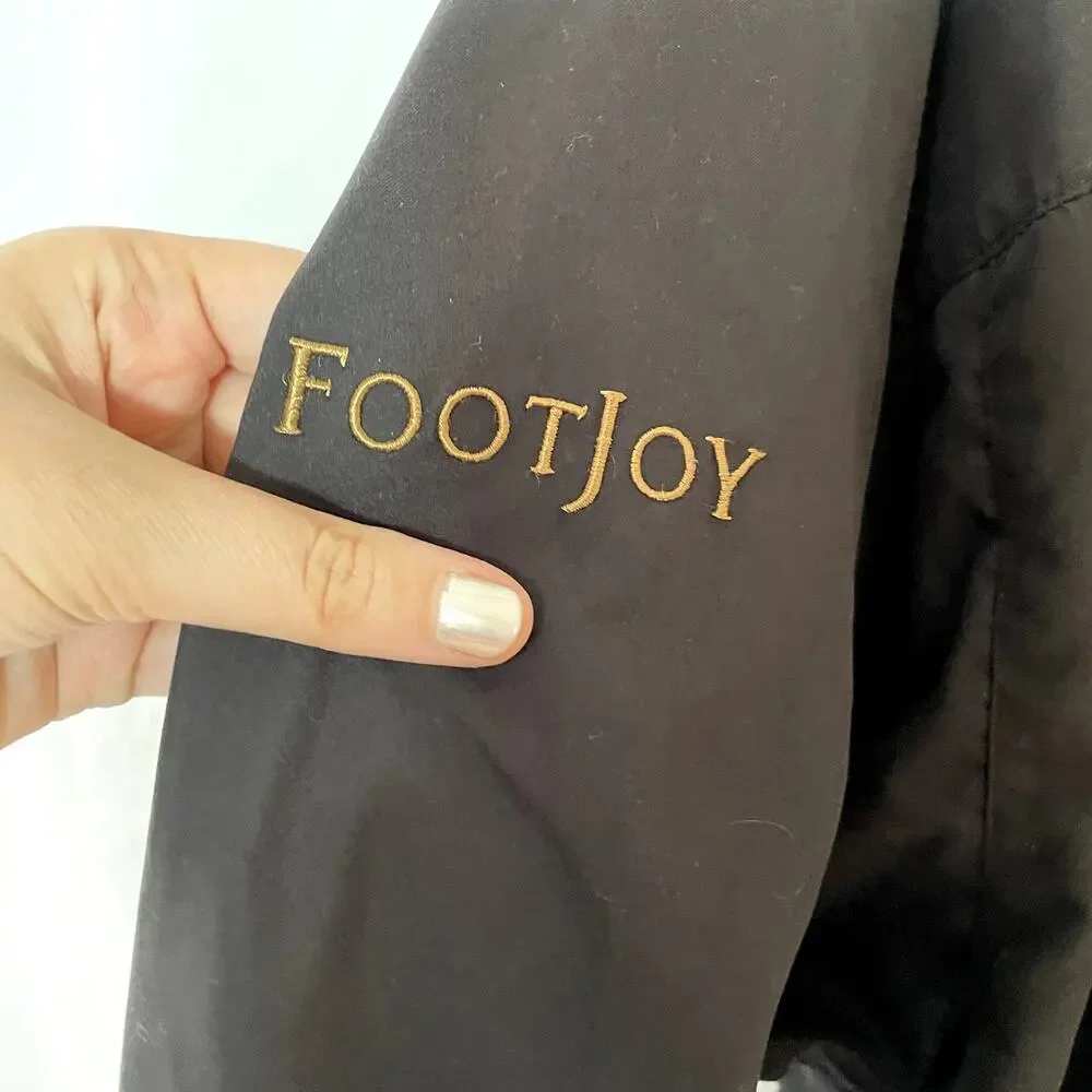 FootJoy black bomber jacket pockets men's size 2XL vintage style oversized